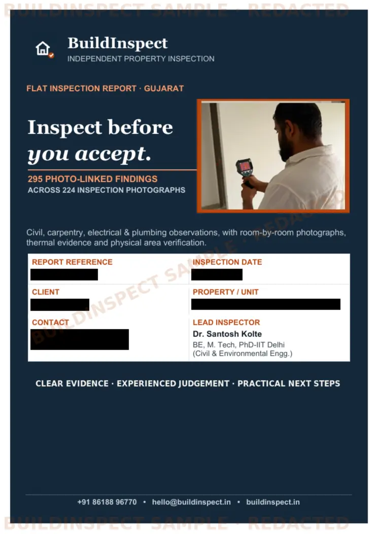 Cover of a BuildInspect sample inspection report